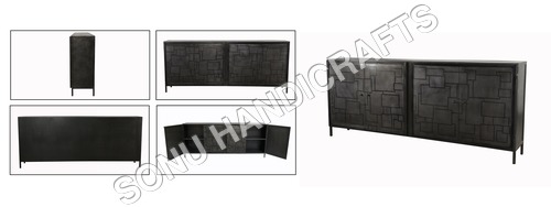 Iron Wooden Drawer Chest Home Furniture