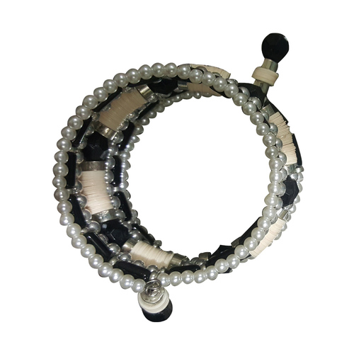 Black and white Glass Seed Beads Bracelet