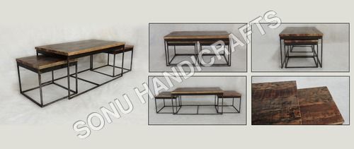 Iron Marble Nesting Table Set