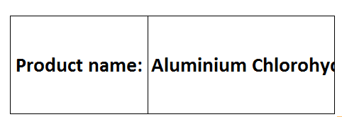 Aluminium Chlorohydrate