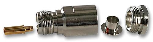 RF Coaxial UHF Straight Jack - Brass Body PTFE Insulator 50 Ohm 42.7mm Length Solder Termination 500V Working Voltage 300MHz Frequency Max