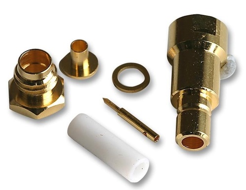 RF Coaxial SMB Straight Jack - Beryllium Copper RG174 50 Ohm 4GHz Solder Termination Gold Plated Contacts 500 Mating Cycles 250V