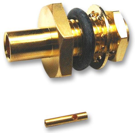 RF COAXIAL SMA JACK - Beryllium Copper, 50 Ohm Impedance, Straight Bulkhead, 3mΩ Contact Resistance, 500 Cycles Mating, 165°C Max Temp, 44g Weight