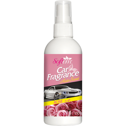 Rose Car Air Freshener Fragrances (Spray) - 100ml Plastic Bottle, Carton of 48 | Natural Extracts, Allergy-Free, Soothing Fragrance
