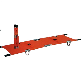 Folding Stretcher 2 Fold - Anodized Aluminum, 72x24 Inches, Orange | 600 lbs Capacity, Lightweight, Durable Ripstop Nylon, Easy Folding