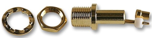 MMCX Straight Jack - 50 Ohm Gold Plated Brass Body Crimp Termination RG178 Compatible Max Frequency 6GHz VSWR 1.2 Weight 2g