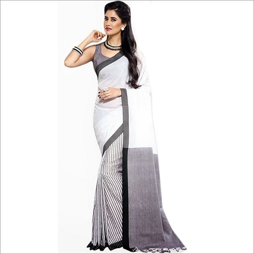 Women Wear Printed Cotton Saree