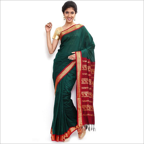 Plain South Karantaka Span Cotton Silk Saree