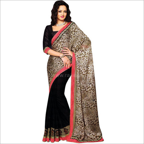 Georgette Animal Printed Saree