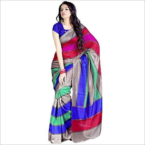 Women Wear Designer Blue Georgette Printed Sarees