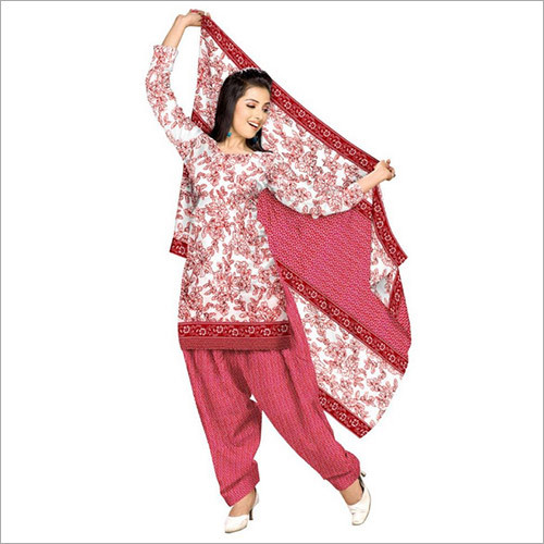 Traditional Light Pink Printed Synthetic Churida Decoration Material: Paint