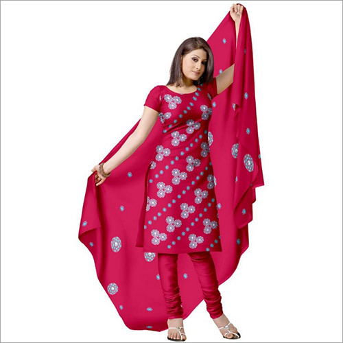 Traditional Pink Printed Synthetic Churidar - Synthetic Fabric, Short Sleeves, Pink Color | Anti UV, Anti Wrinkle, Quick Dry, Waterproof, Non Toxic, Washable, Alluring Design for Office and Festive Wear
