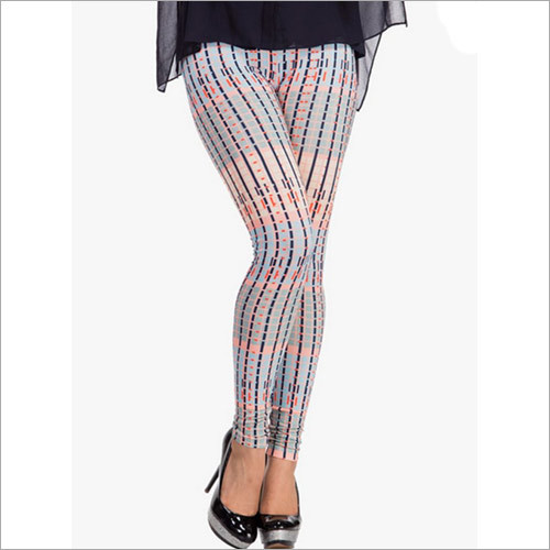 Multicoloured Printed Leggings Decoration Material: Paint