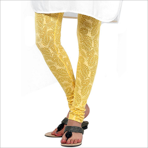 Yellow Design Printed Legging Decoration Material: Paint