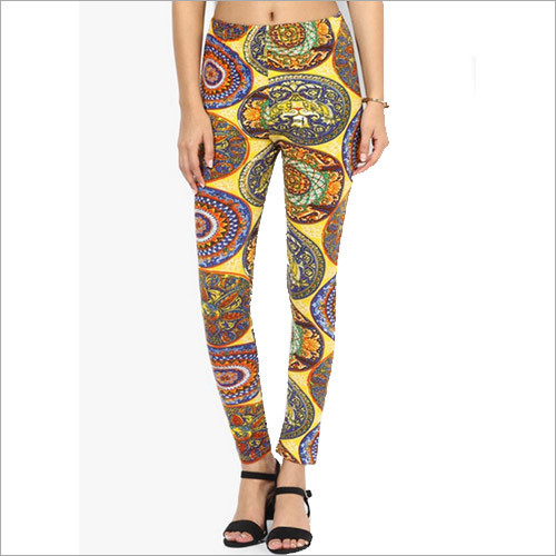 Yellow High Printed Legging Decoration Material: Paint