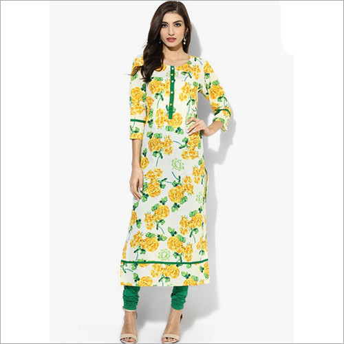 Dry Cleaning Multicoloured Printed Cotton Kurta