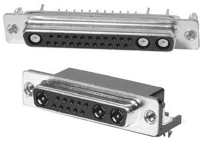D Sub Connector - Metal, DA-3W3D Shell Size, 3 Position Receptacle | Lightweight 9 Grams