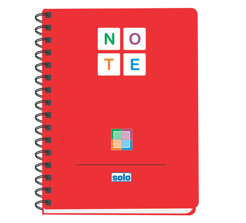 Note Book (140 Pages) 3 Color - 148x210mm Frosted Blue Red Orange | Spiral Bound Line Ruled Smooth Writing