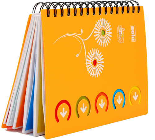 5-Subjects Note Book - Thick Poly Covers Orange 300 Pages Line Ruled 5 Sections Smooth Perforation
