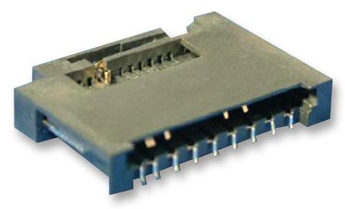 Connector 6in1 Memory Combo Card - Thermoplastic Material, 2.5mm Pitch, 0.5A Current Rating, 100V Voltage Rating | Gold Plated Copper Contacts, Surface Mount Right Angle