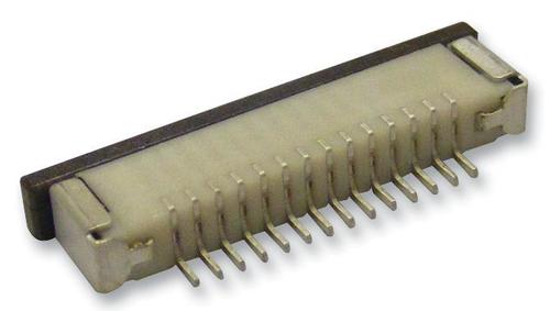 Connector FPC SMD - 26 Way, Tin Plated Phosphor Bronze, 1mm Pitch Surface Mount, -25Â°C to 105Â°C Operating Temp, 1A Current Rating, 0.3mm Thickness, 0.0011 Kg Weight