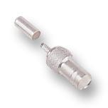 BNC Straight Jack - Brass with Silicone Gaskets, 75 Ohm, Crimp Termination, Max Frequency 1GHz, Weight 12 Grams, Cable Mount