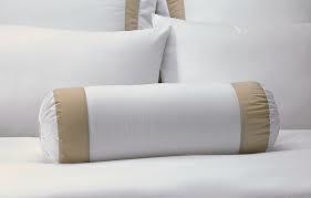 White Luxury Bolster | 100% Cotton Hotel Bolster Pillow for Hospitality & Home