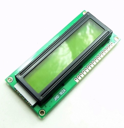 Character LCD 16 x 2 - 80mm x 36mm , Green Backlight with Black Font, HD44780 Controller Support for Menus and Custom Characters