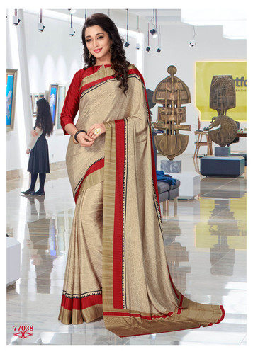 Beige Printed Saree
