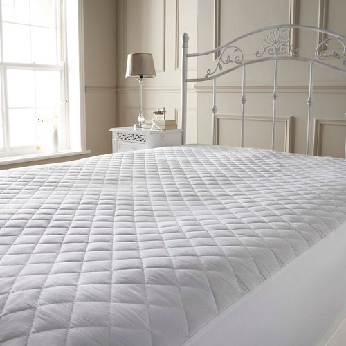 White  mattress protector