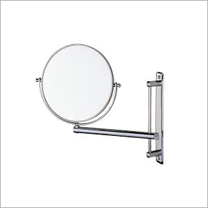Shaving Mirror - Glass & Metal 8 Inches Diameter | Silver Clear Reflection 360-Degree Swivel Design Easy Installation Modern Style Durable Material