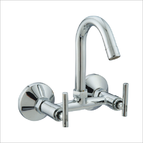 Sink Mixer - Brass, 150x100x200mm, Chrome Finish | Wall Mounted, Water Efficient, Corrosion Resistant, Smooth Operation
