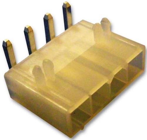 HEADER, R/ANGLE, 4WAY - Nylon 6,6 Material, 4 Contacts, 4.2mm Pitch Spacing, 600V Voltage Rating, 9A Current Rating | Lightweight 3.623g Design, Through Hole Termination