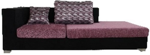 Lotus Sofa - Plywood & Foam Upholstery, 3 Seater Dimensions 711x2286x965mm | Modern Minimalist Design with Polished Metal Accents, Ideal for Open Floor Plans