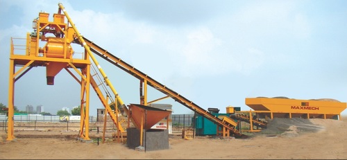 Stationary Concrete Batching Plant - 20/25/30/45 m3/hr Capacity | Turbo Pan / Twin Shaft Mixer, Inline Bins, Fully Automatic Control Panel, Easy Mobility