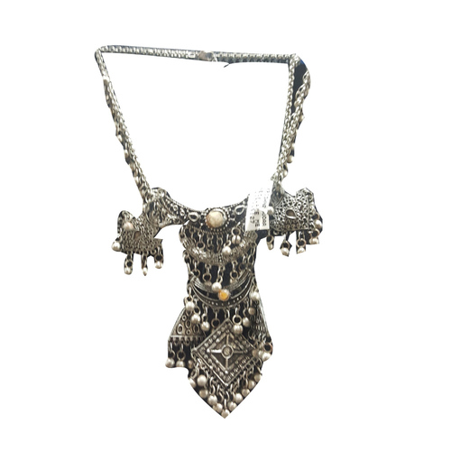 Silver Metal Beaded Handmade Necklace
