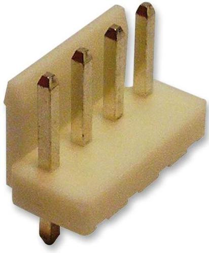 HEADER, SQUARE PIN, 3.96MM, 8WAY - Brass Material, 1 Row, Through Hole Termination, White Colour, Voltage Rating 250V, Current Rating 7A | Weight 2.2 Grams, Flammability UL94V-0