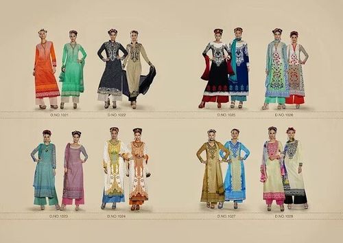 pakistani printed suit with siffon dupatta