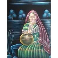 Rajasthani Woman Painting