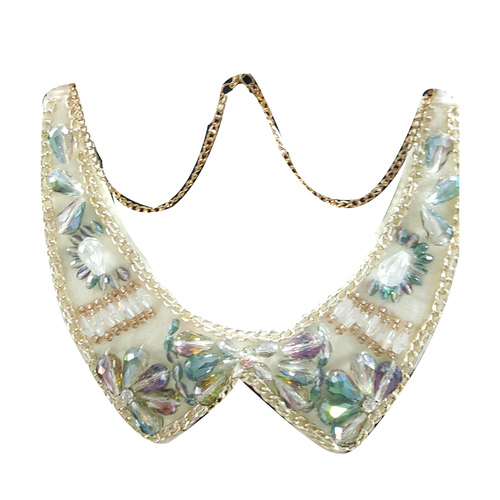 White Glass Seed Beaded Handcrafted Choker Necklace