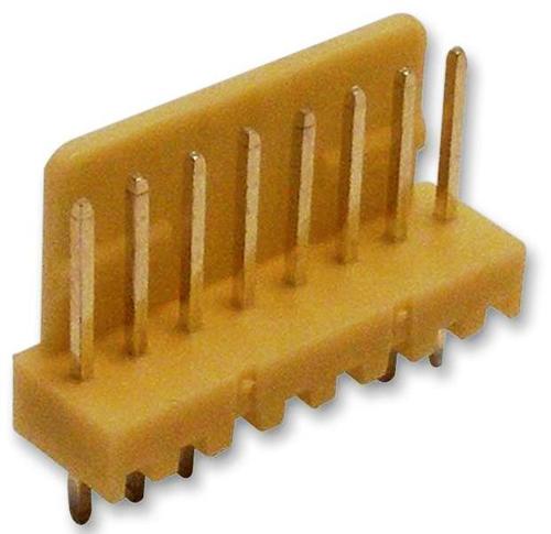 HEADER, Square Pin, 2.54MM, 5WAY - Brass Material, Through Hole Vertical Termination, Dark White Colour, 5 Contacts, 3A Current Rating, UL94V-0 Flammability Rating