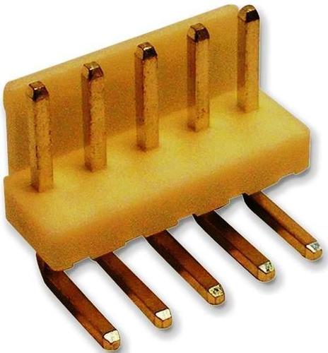 HEADER, R/A, SQ PIN, 3.96MM, 10WAY - Brass Material, 3.96mm Pitch Spacing, White Colour, 10 Connectors, 7A Current Rating, UL94V-0 Flammability