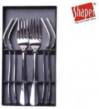 Stainless Steel Table Fork Set - 6 Pieces, Rose Model | High Gloss Finish, Extremely Durable, Does Not Break Or Melt