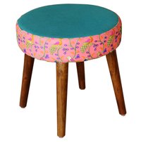 Handmade Designer Upholstered Round Stools