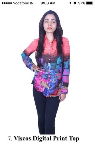 RP Boutique Georgette Shirt - Multi Color Full Sleeve Ladies Shirt, Anti Wrinkle, Quick Dry, Cool Dry, No Fade, Washable, Non Toxic
