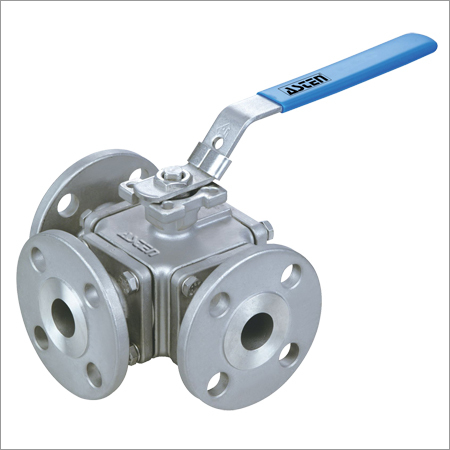 3 Way Ball Valve - Material: Stainless Steel