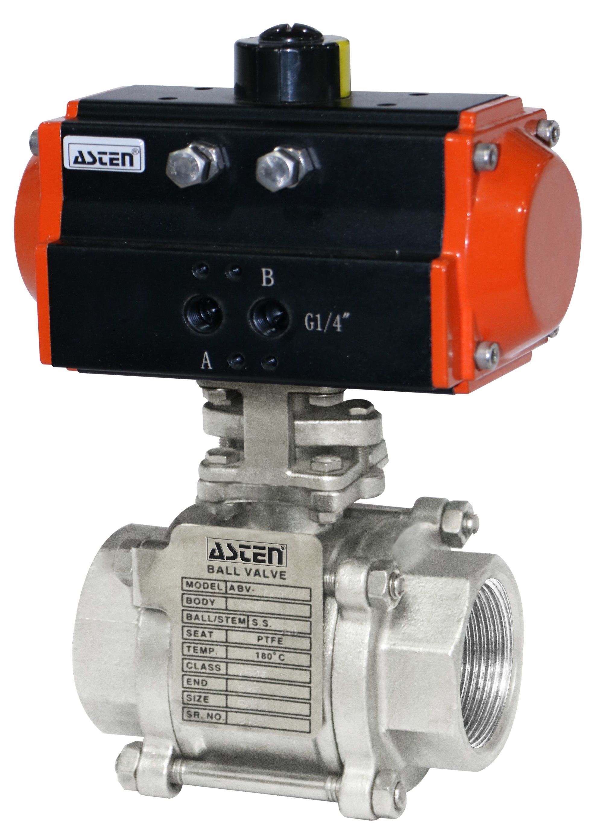 Pneumatic Ball Valve - Material: Stainless Steel