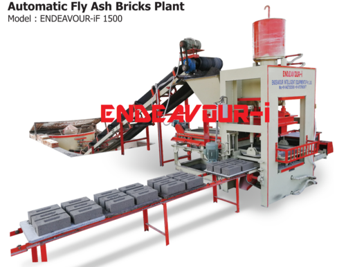 Automatic Fly Ash Bricks Plant - 47 MT Hydraulic Press, 1300-1500 Bricks/Hour | PLC Control, Automatic Feeding, 1 Year Warranty