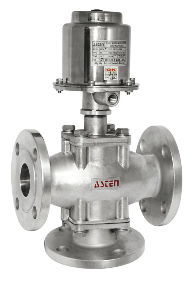 Industrial 3 Way Control Valve F/E
