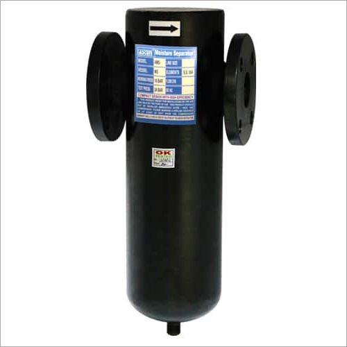 Flanged End Moisture Separator - Color: Black